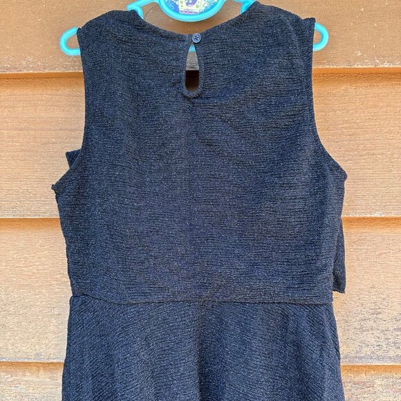 Special Editions Black Sparkly Girls Sleeveless Dress Size 12 With Layered Ruffl - Picture 7 of 8